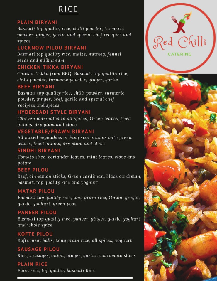 Red Chilli Menu with Different Photos 8